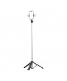 Selfie stick WC13YDS telescopic tripod 1.3m with double lamp and phone holder - black