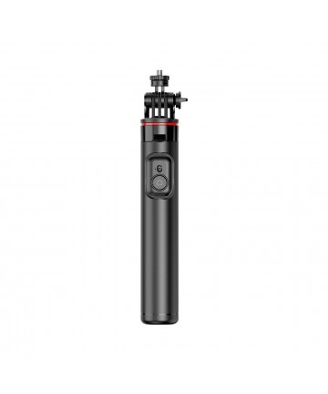 Selfie stick WC13YDS telescopic tripod 1.3m with double lamp and phone holder - black