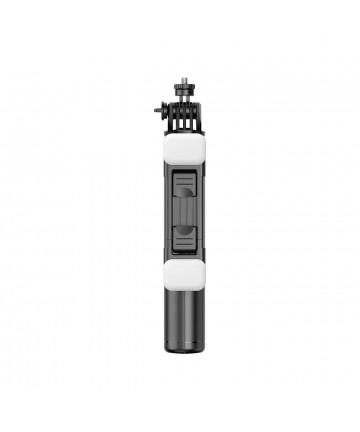 Selfie stick WC13YDS telescopic tripod 1.3m with double lamp and phone holder - black