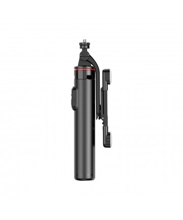 Selfie stick WC13YDS telescopic tripod 1.3m with double lamp and phone holder - black