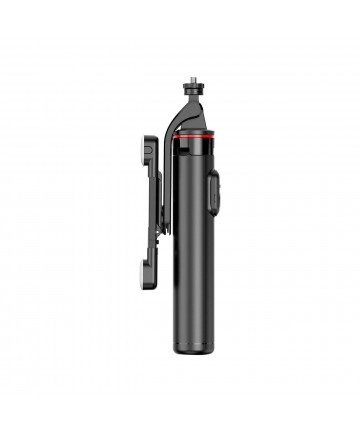 Selfie stick WC13YDS telescopic tripod 1.3m with double lamp and phone holder - black