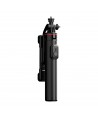 Selfie stick WC13YDS telescopic tripod 1.3m with double lamp and phone holder - black