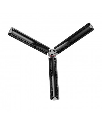 Selfie stick WC13YDS telescopic tripod 1.3m with double lamp and phone holder - black