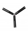Selfie stick WC13YDS telescopic tripod 1.3m with double lamp and phone holder - black