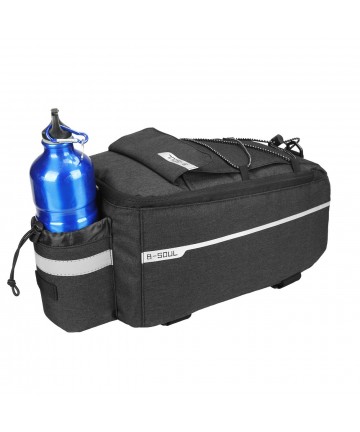 WYA26Y0S Thermal Bike Pannier Bag with Shoulder Strap - Black