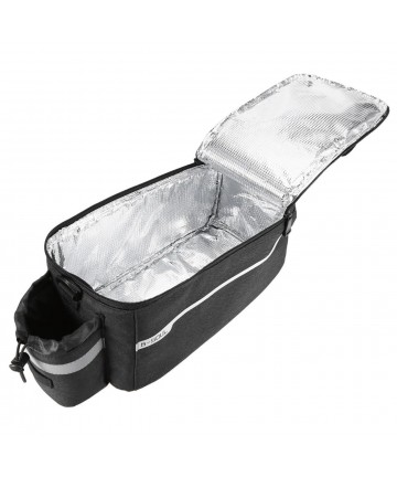 WYA26Y0S Thermal Bike Pannier Bag with Shoulder Strap - Black