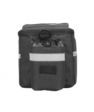 WYA26Y0S Thermal Bike Pannier Bag with Shoulder Strap - Black
