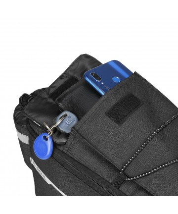 WYA26Y0S Thermal Bike Pannier Bag with Shoulder Strap - Black