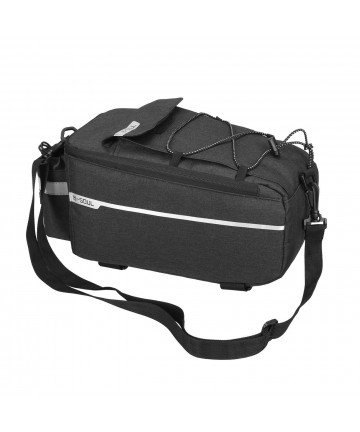 WYA26Y0S Thermal Bike Pannier Bag with Shoulder Strap - Black