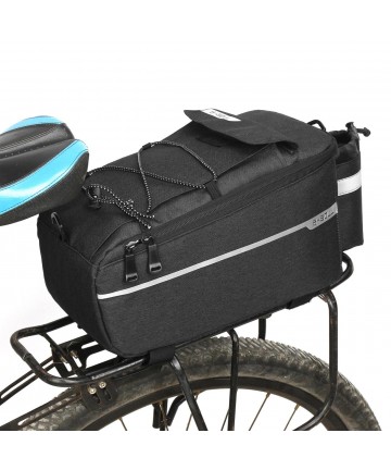 WYA26Y0S Thermal Bike Pannier Bag with Shoulder Strap - Black