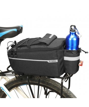 WYA26Y0S Thermal Bike Pannier Bag with Shoulder Strap - Black