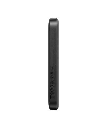Powerbank Joyroom JR-W020 Mini 5000mAh USB-A USB-C inductive 20W - black + USB-C / USB-C cable