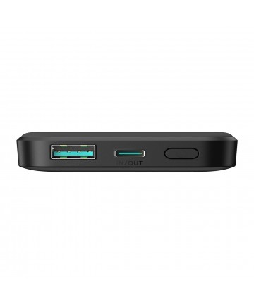 Powerbank Joyroom JR-W020 Mini 5000mAh USB-A USB-C inductive 20W - black + USB-C / USB-C cable