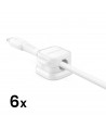 Joyroom JR-ZS368 magnetic cable organizer - white (6 pcs.)