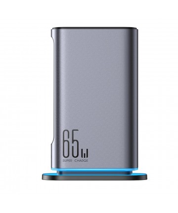 Joyroom JR-TCM02 Multiport GaN Charger 65W EU 4x USB-C 2x USB-A - Dark Gray
