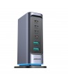 Joyroom JR-TCM02 Multiport GaN Charger 65W EU 4x USB-C 2x USB-A - Dark Gray