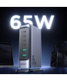 Joyroom JR-TCM02 Multiport GaN Charger 65W EU 4x USB-C 2x USB-A - Dark Gray
