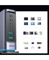 Joyroom JR-TCM02 Multiport GaN Charger 65W EU 4x USB-C 2x USB-A - Dark Gray