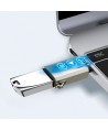 Joyroom S-H151 USB-C (male) / USB-A (female) Adapter with Lanyard Eyelet - Silver
