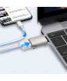 Joyroom S-H151 USB-C (male) / USB-A (female) Adapter with Lanyard Eyelet - Silver