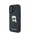 Karl Lagerfeld Monogram Karl Head Pin iPhone 16 Case - Black