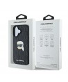 Karl Lagerfeld Monogram Karl Head Pin iPhone 16 Case - Black