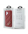Karl Lagerfeld Diagonal Quilted Script iPhone 16 Case - Red