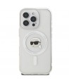 Karl Lagerfeld IML Metal Karl Head MagSafe Case for iPhone 16 Pro - White
