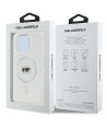 Karl Lagerfeld IML Metal Karl Head MagSafe Case for iPhone 16 Pro - White