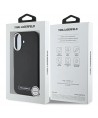 Karl Lagerfeld FW Metal Plate MagSafe iPhone 16 Plus Case - Black