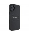 Guess Grained Gold Ring MagSafe case for iPhone 16 - black