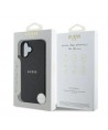 Guess Grained Gold Ring MagSafe case for iPhone 16 - black