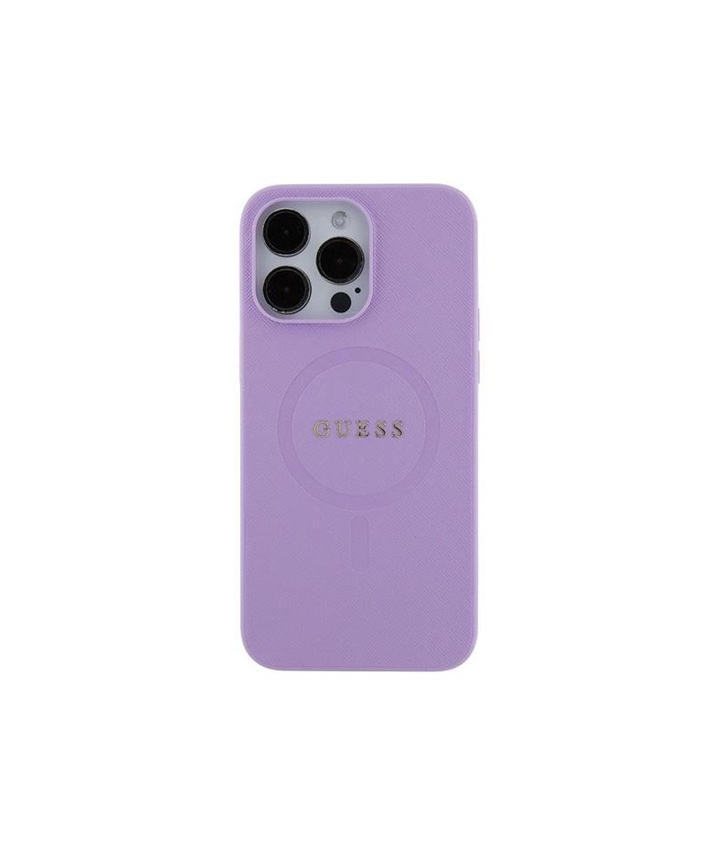 Guess Saffiano MagSafe iPhone 16 Case - Purple