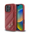 Karl Lagerfeld Quilted Signature iPhone 16 Pro Case - Red