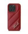 Karl Lagerfeld Quilted Signature iPhone 16 Pro Case - Red