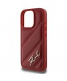Karl Lagerfeld Quilted Signature iPhone 16 Pro Case - Red