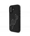 Karl Lagerfeld 3D Rubber Signature iPhone 16 Case - Black