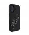 Karl Lagerfeld 3D Rubber Signature iPhone 16 Case - Black
