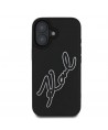 Karl Lagerfeld 3D Rubber Signature iPhone 16 Case - Black