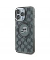 Karl Lagerfeld IML Monogram Karl & Choupette Head MagSafe iPhone 15 Pro Case - Black