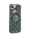 Karl Lagerfeld IML Monogram Karl & Choupette Head MagSafe iPhone 15 Pro Case - Black