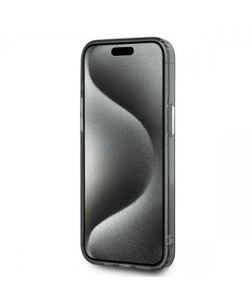 Karl Lagerfeld IML Monogram Karl & Choupette Head MagSafe iPhone 15 Pro Case - Black