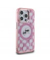 Karl Lagerfeld IML Monogram Karl & Choupette Head MagSafe iPhone 15 Pro Case - Pink