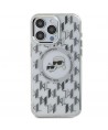 Karl Lagerfeld IML Monogram Karl & Choupette Head MagSafe iPhone 15 Pro Case - Clear