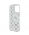 Karl Lagerfeld IML Monogram Karl & Choupette Head MagSafe iPhone 15 Pro Case - Clear