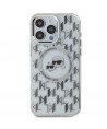 Karl Lagerfeld IML Monogram Karl & Choupette Head MagSafe iPhone 15 Case - Clear