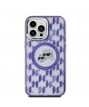 Karl Lagerfeld IML Monogram Karl & Choupette Head MagSafe iPhone 15 Case - Purple