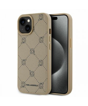Karl Lagerfeld Magsafe Karl Head iPhone 15 Case - Beige