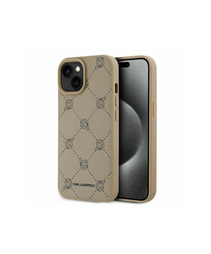 Karl Lagerfeld Magsafe Karl Head iPhone 15 Case - Beige