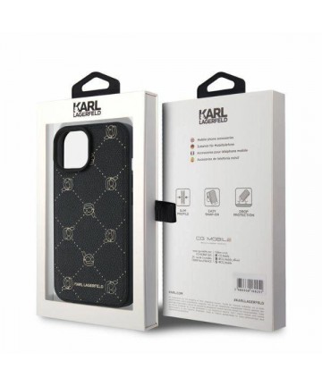Karl Lagerfeld Magsafe Karl Head iPhone 15 Case - Black